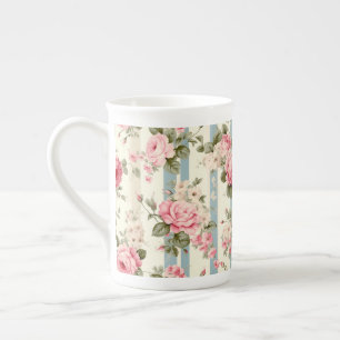 Tasse En Porcelaine Shabby Chic Roses Vintages