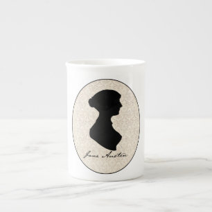 Tasse En Porcelaine Silhouette de profil de Jane Austen