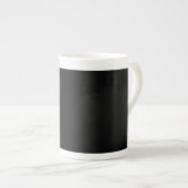 Tasse En Porcelaine Simple Black Custom Ajouter Votre Nom Élégant (Devant droit)