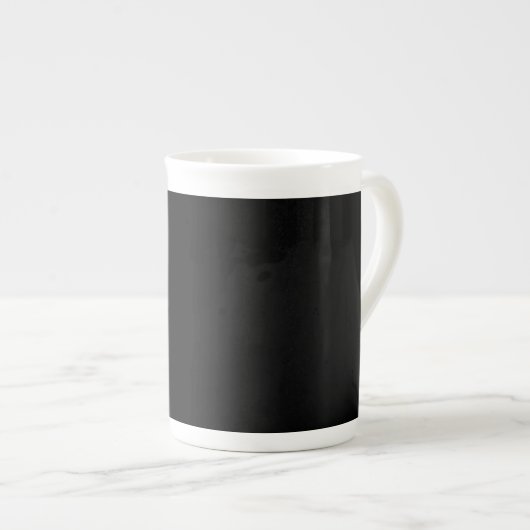 Tasse En Porcelaine Simple Black Custom Ajouter Votre Nom Élégant (Devant droit)