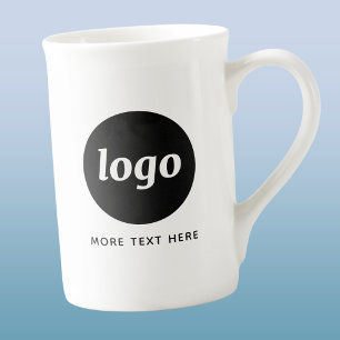 Tasse En Porcelaine Simple logo et branding promotionnel texte pour le