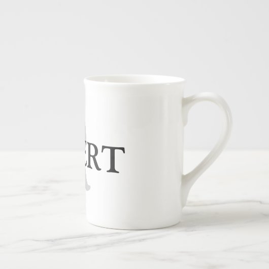 Tasse En Porcelaine simple minimum ajouter votre nom MONOGRAM GROOMSME (Droite)