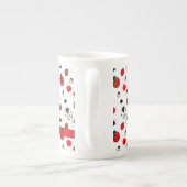 Tasse En Porcelaine Simple Motif Ladybug rouge, noir et blanc (Dos)