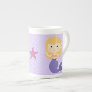 Tasse En Porcelaine Sirène Violette