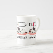Tasse En Porcelaine Sleepy Dog Design (Devant droit)