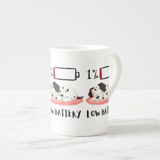 Tasse En Porcelaine Sleepy Dog Design (Devant droit)