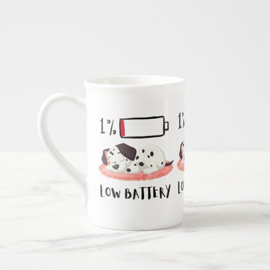 Tasse En Porcelaine Sleepy Dog Design (Gauche)