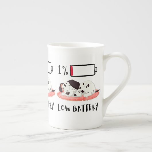 Tasse En Porcelaine Sleepy Dog Design (Droite)