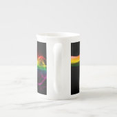 Tasse En Porcelaine SlipperyJoe's fumée vif arc-en-ciel célébré (Dos)