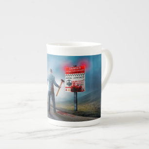 Tasse En Porcelaine SlipperyJoe's heureux Halloween yeux brillants zom