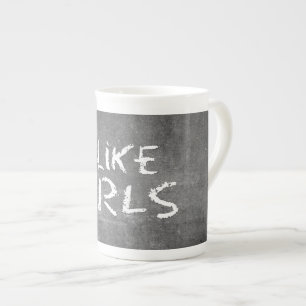 Tasse En Porcelaine SlipperyJoe's I Like Girls sale tableau noir t