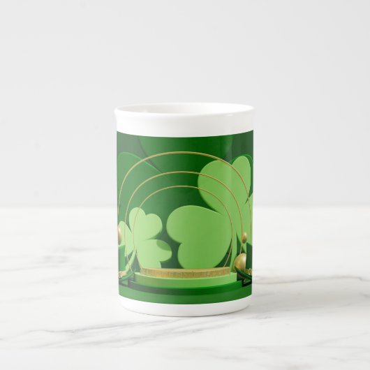 Tasse En Porcelaine SlipperyJoe's Saint Patrick's Day trèfle à trois f (Devant)