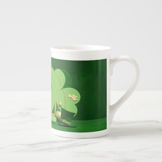 Tasse En Porcelaine SlipperyJoe's Saint Patrick's Day trèfle à trois f (Droite)