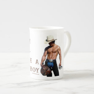 Tasse En Porcelaine SlipperyJoe's sauve cheval monter chapeau de cowbo