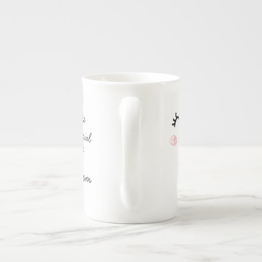 Tasse En Porcelaine Smiley mignon Snowman visage avec message (Dos)