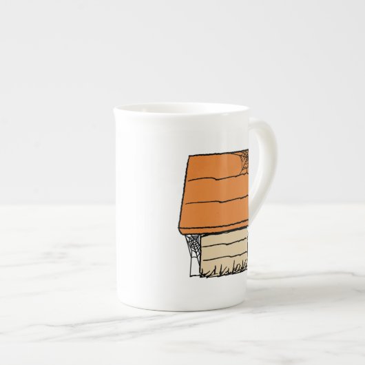 Tasse En Porcelaine Snoopy Halloween Spider Web Doghouse (Devant droit)