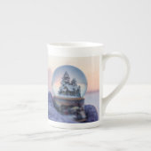 Tasse En Porcelaine Snowball Noël arbre hiver neige neige (Droite)