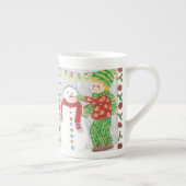 Tasse En Porcelaine Snowman 2 muqueuse spécialisée (Droite)