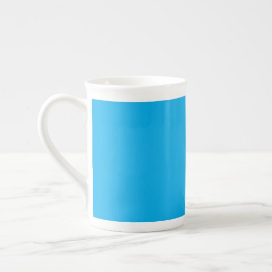 Tasse En Porcelaine Solid Cyan Blue Background | Summer Minimal Style (Gauche)