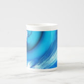 Tasse En Porcelaine Solstice d'hiver bleu Abstrait (Devant)