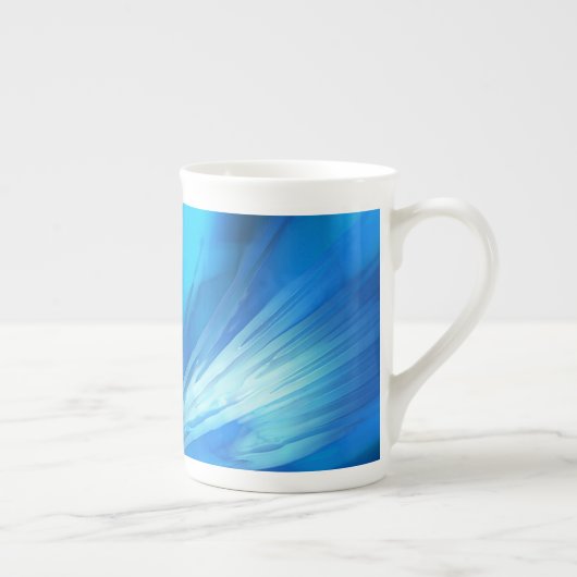 Tasse En Porcelaine Solstice d'hiver bleu Abstrait (Droite)