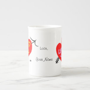 Tasse En Porcelaine Soyez amour de mine vous deux coeurs rouges
