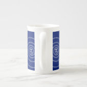 Tasse En Porcelaine Spirale pour typographie de Pi sur Blue (Dos)