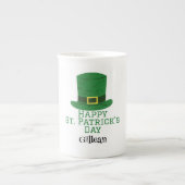 Tasse En Porcelaine St. Patrick's Day casquette vert irlandais Shamroc (Devant)