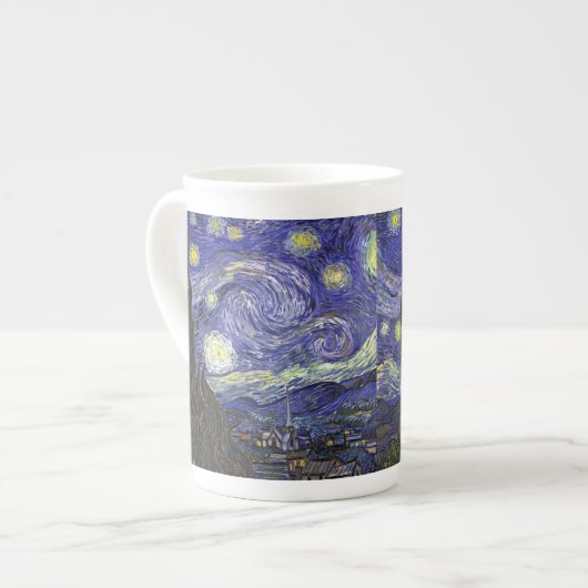 Tasse En Porcelaine Starry Night, Vincent Van Gogh. (Devant gauche)