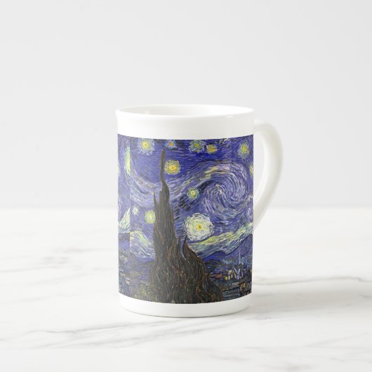 Tasse En Porcelaine Starry Night, Vincent Van Gogh. (Devant droit)