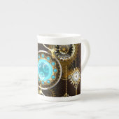 Tasse En Porcelaine Steampunk Rusty Background (Devant droit)