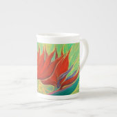 Tasse En Porcelaine Strelitzia Oiseau de Paradis Fleur tropicale Art (Devant droit)