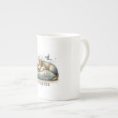 Tasse En Porcelaine Stress De Chiot Reposant Moins (Devant droit)