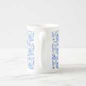 Tasse En Porcelaine Style Toile Français Bleu et Blanc (Dos)
