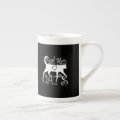 Tasse En Porcelaine Stylé Véritable Homme Aimer Chats (Droite)