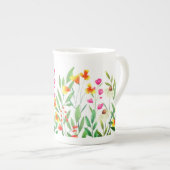 Tasse En Porcelaine Sublimation fleur sauvage (Devant droit)