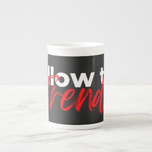 Tasse En Porcelaine Suivez la tendance de la typographie des citations