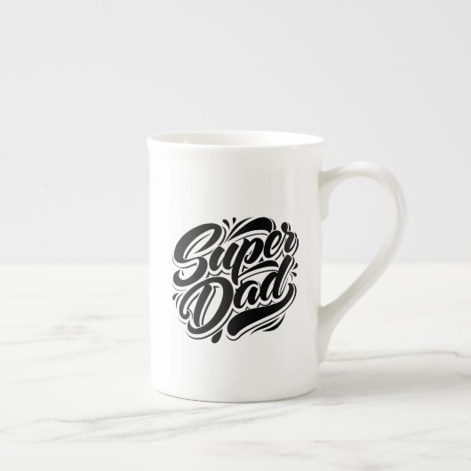 Tasse En Porcelaine Super Dad Hero Typography Design-67888 (Droite)