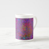 Tasse En Porcelaine Super psychédélique Magenta Retro Liquide Swirl (Devant droit)