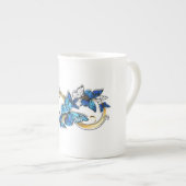 Tasse En Porcelaine Symbol Infinity of Blue Morpho Butterflies (Devant droit)