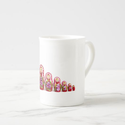 Tasse En Porcelaine Symbole culturel en bois de Matrioshka - Russe (Devant droit)
