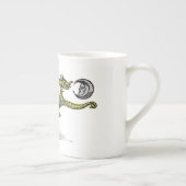 Tasse En Porcelaine Symbole dragon d'or et d'argent (Droite)