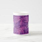 Tasse En Porcelaine SYMBOLE Zodiaque Libra Camo numérique rose Fuchsia (Devant)