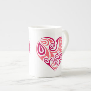 Tasse En Porcelaine Tasse de porcelaine tendre - coeur