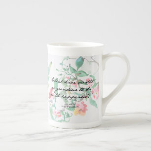 Tasse En Porcelaine Tasse de porcelaine tendre de citation de roses