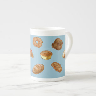 Tasse En Porcelaine Tasse de porcelaine tendre de motif de pain -