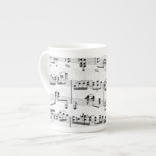 Tasse En Porcelaine Tasse de porcelaine tendre de note musicale