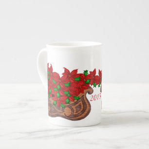 Tasse En Porcelaine Tasse de porcelaine tendre de traîneau de