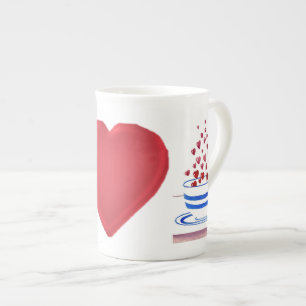 Tasse En Porcelaine Tasse de thé sur la porcelaine d'os