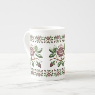 Tasse En Porcelaine Tasse rose de thé de porcelaine de Tudor
